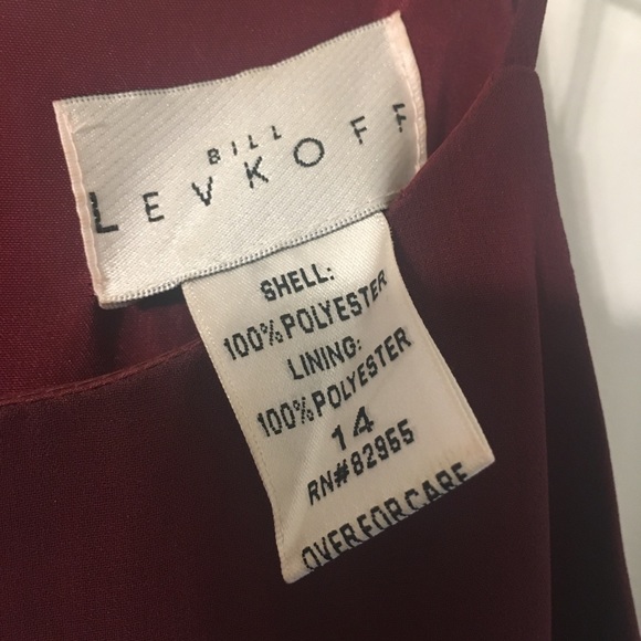 Bill Levkoff 1267 Wine Bridesmaid or Formal Dress - Picture 3 of 7